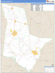 Tattnall County, GA Zip Code Wall Map