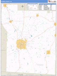 Thomas County, GA Zip Code Wall Map