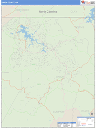 Union County, GA Zip Code Wall Map