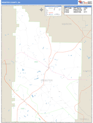 Webster County, GA Wall Map