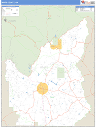 White County, GA Zip Code Wall Map