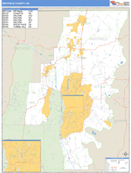 Whitfield County, GA Zip Code Wall Map