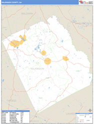 Wilkinson County, GA Wall Map