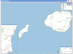 Kauai County, HI Wall Map