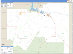 Benewah County, ID Zip Code Wall Map