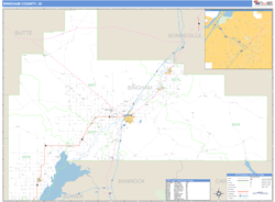 Bingham County, ID Wall Map