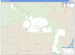 Blaine County, ID Zip Code Wall Map