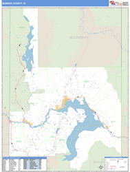 Bonner County, ID Wall Map