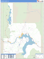 Bonner County, ID Zip Code Wall Map