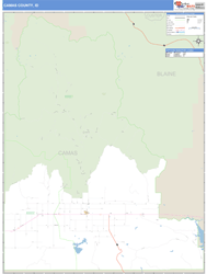 Camas County, ID Zip Code Wall Map