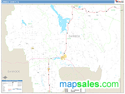 Caribou County, ID Zip Code Wall Map