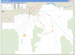 Cassia County, ID Zip Code Wall Map