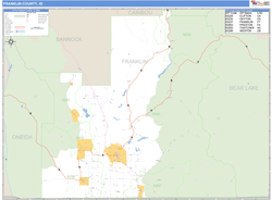 Franklin County, ID Zip Code Wall Map