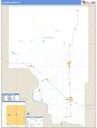 Gooding County, ID Zip Code Wall Map