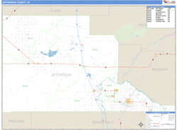 Jefferson County, ID Zip Code Wall Map