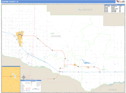 Jerome County, ID Zip Code Wall Map