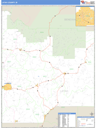 Latah County, ID Zip Code Wall Map