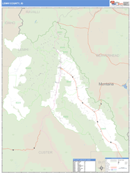 Lemhi County, ID Zip Code Wall Map