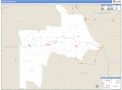 Lewis County, ID Zip Code Wall Map