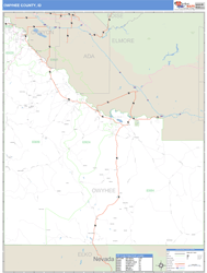 Owyhee County, ID Wall Map