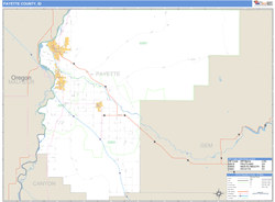 Payette County, ID Zip Code Wall Map