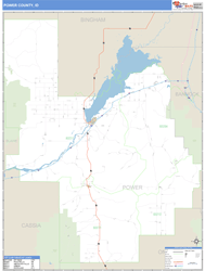 Power County, ID Zip Code Wall Map