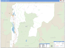 Valley County, ID Zip Code Wall Map