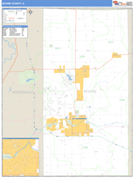 Boone County, IL Wall Map