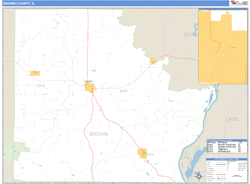 Brown County, IL Wall Map