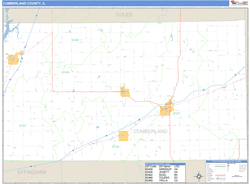 Cumberland County, IL Wall Map