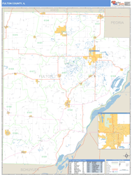 Fulton County, IL Wall Map