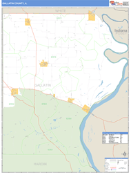 Gallatin County, IL Zip Code Wall Map