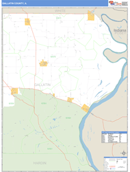 Gallatin County, IL Wall Map