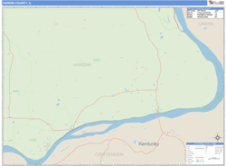 Hardin County, IL Zip Code Wall Map