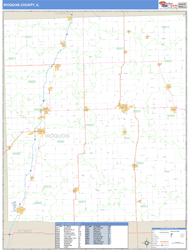 Iroquois County, IL Zip Code Wall Map