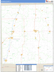 Iroquois County, IL Wall Map