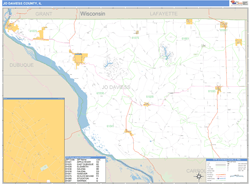 Jo Daviess County, IL Zip Code Wall Map