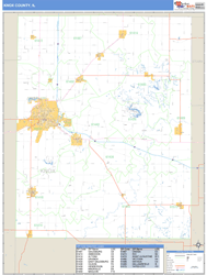 Knox County, IL Zip Code Wall Map