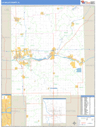 La Salle County, IL Zip Code Wall Map