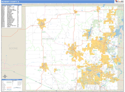 McHenry County, IL Zip Code Wall Map