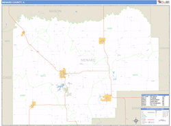 Menard County, IL Wall Map