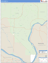 Pope County, IL Zip Code Wall Map