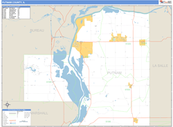 Putnam County, IL Wall Map