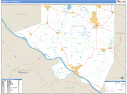 Randolph County, IL Wall Map