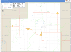 Stark County, IL Zip Code Wall Map