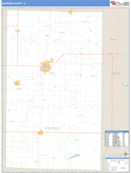 Warren County, IL Zip Code Wall Map