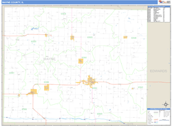 Wayne County, IL Wall Map