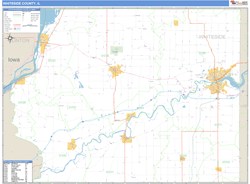 Whiteside County, IL Wall Map