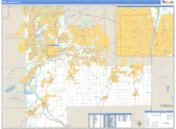 Will County, IL Wall Map