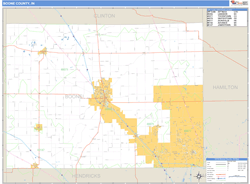 Boone County, IN Wall Map